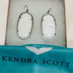 Kendra Scott; Danielle Silver Drop Earrings, Ivory Mother of Pearl,